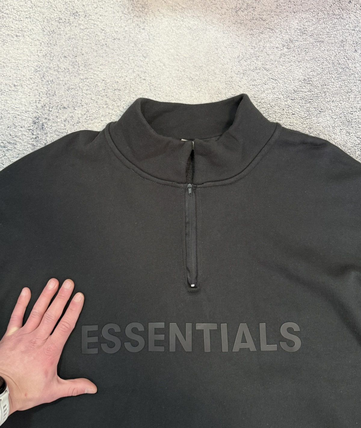 Other Essentials Fear OF Good Style Oversized Half Zip Sweatshirt Size US L / EU 52-54 / 3 - 3 Thumbnail