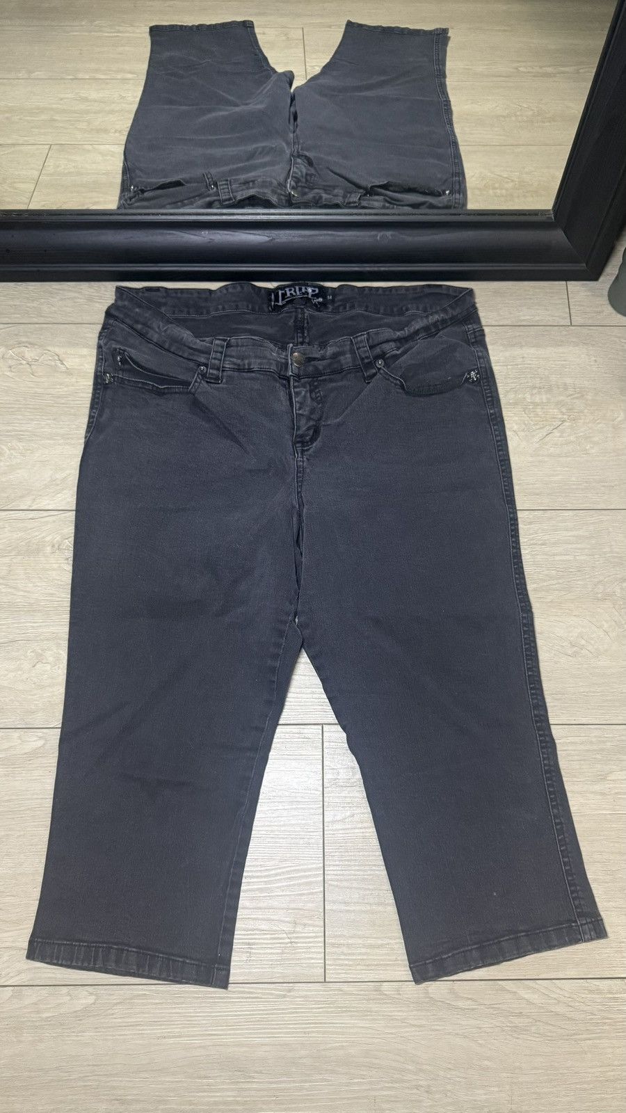 Tripp NYC Y2K 2000s Tripp NYC 14 Skeleton T Back Pockets Denim Jeans Size 36" / US 14 / IT 50 - 2 Thumbnail