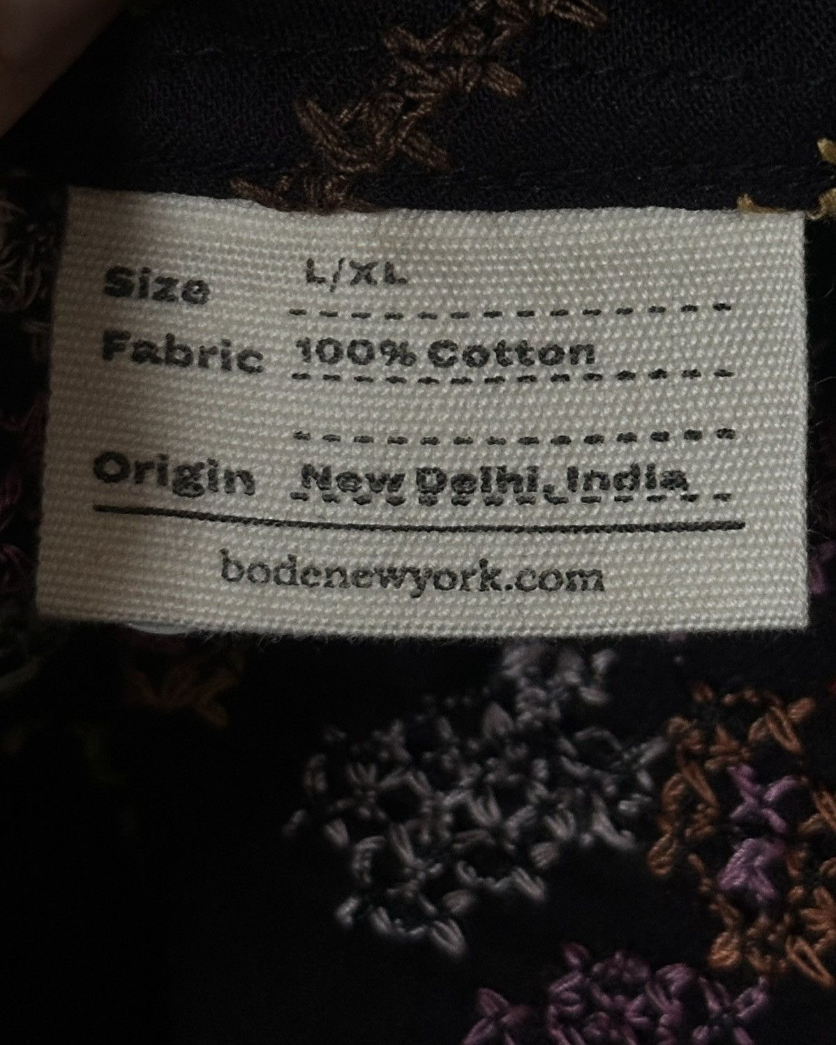 Bode Bode - Needlepoint Begonia Long Sleeve Shirt - NWT Size US L / EU 52-54 / 3 - 6 Thumbnail