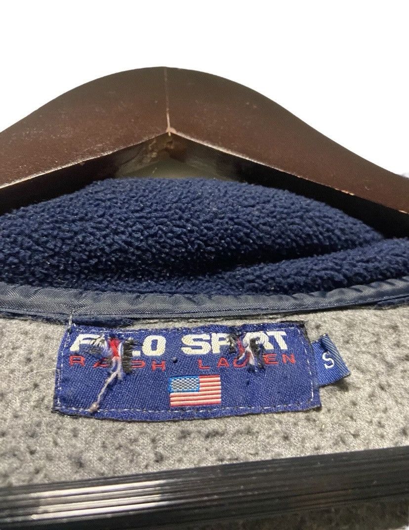 Polo Ralph Lauren × Ralph Lauren Sport × Vintage Vintage Polo Sport Quarter Zip Fleece USA Flag Size S Size US S / EU 44-46 / 1 - 6 Thumbnail
