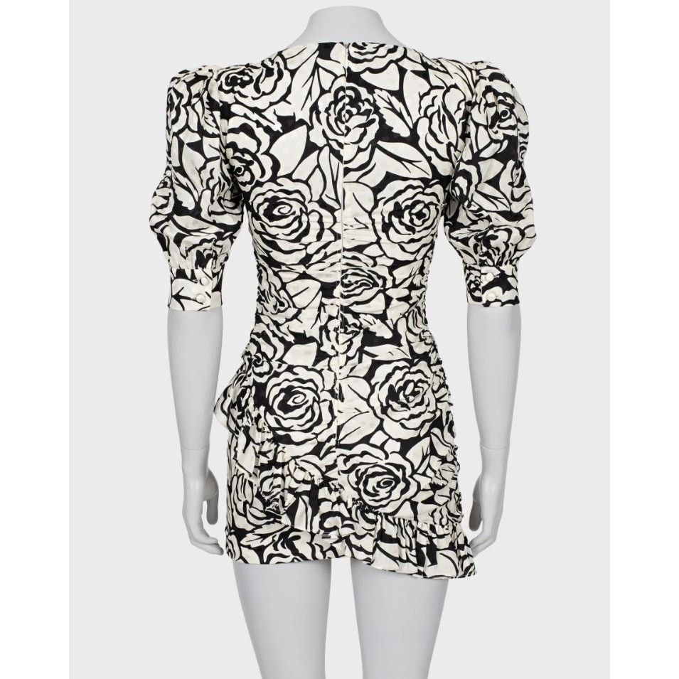 Alessandra Rich Alessandra Rich Silk Floral Mini Dress - IT38 / XS Size XS / US 0-2 / IT 36-38 - 3 Thumbnail