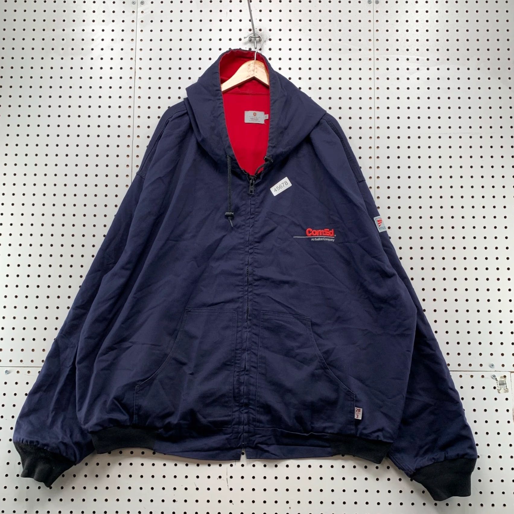 Vintage Tyndale FR Jacket Mens 5XL Canvas Blue Hooded Fire Resistant Workwear Jacket Size US XXL / EU 58 / 5 - 2 Thumbnail