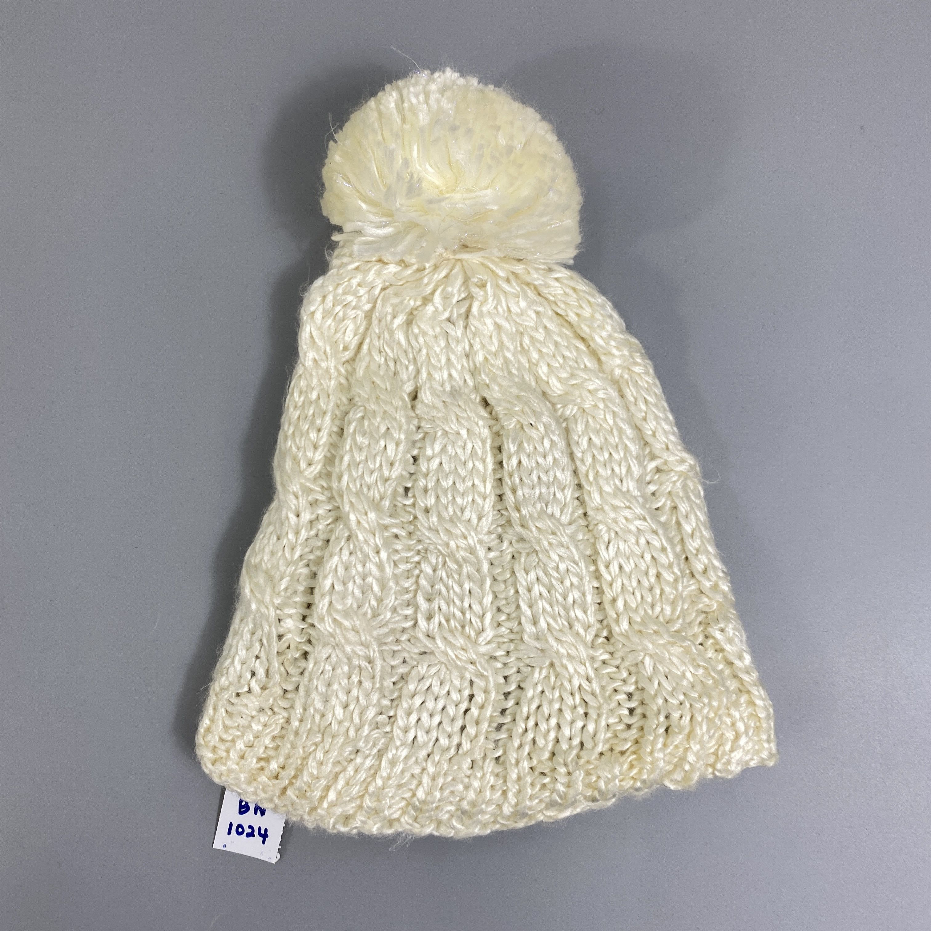 Japanese Brand Knitted Beanie Hat With Pom Pom -BN1024 Size ONE SIZE - 7 Thumbnail