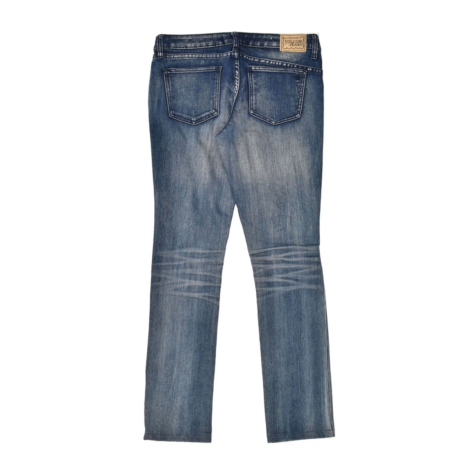 Volcom VOLCOM Womens Coupe Ajustee Distressed Skinny Jeans Blue Cotton W29 L30 Size 29" - 2 Thumbnail