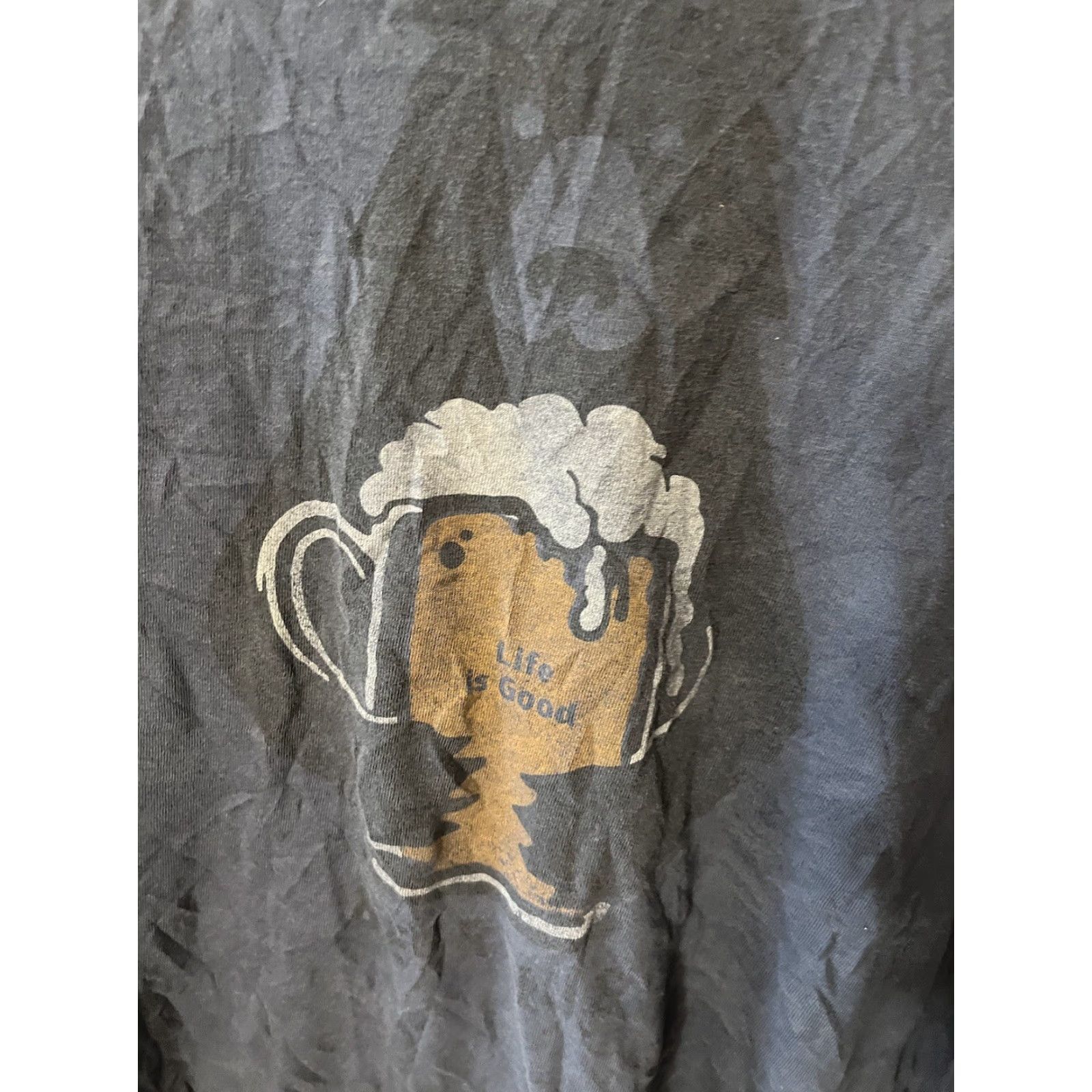Life is Good Life Is Good Crusher Tee T-Shirt M Blue Long Sleeve Bear Logo Classic Fit Men Adults Regular Size Size US M / EU 48-50 / 2 - 2 Thumbnail