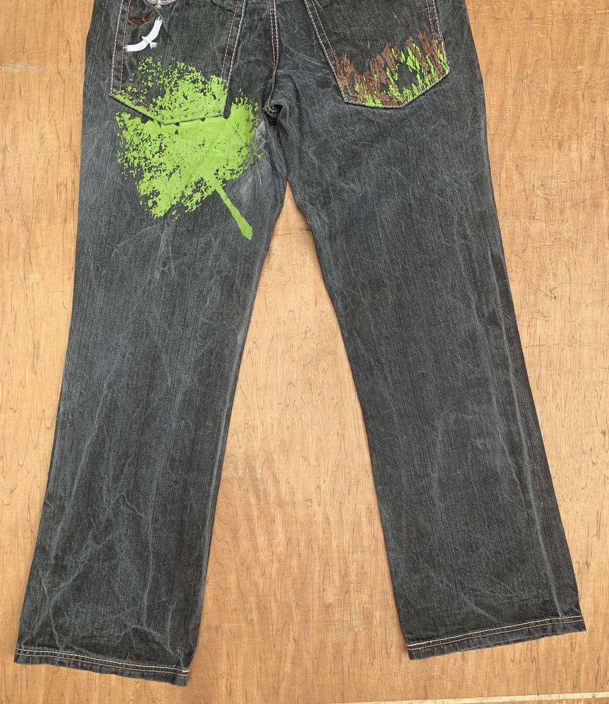 Art Comes First Mad Fashion Embroidered and Paint Print Denim Pants Size US 32 / EU 48 - 15 Thumbnail