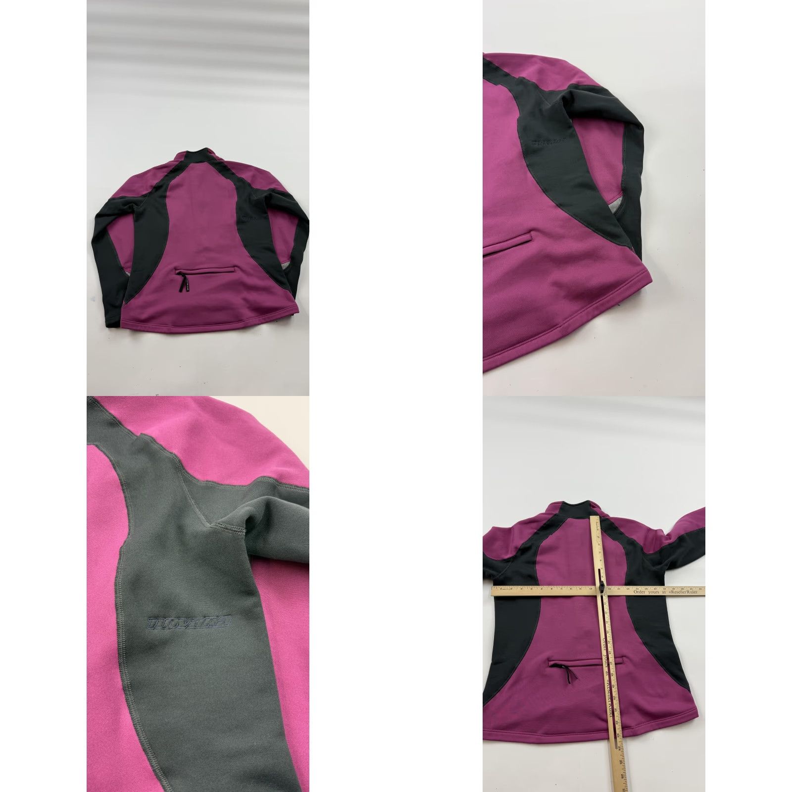 Vintage Novara Pullover Womens M Purple Quarter Zip Cycling Thermal Fleece Jersey Size M / US 6-8 / IT 42-44 - 8 Thumbnail