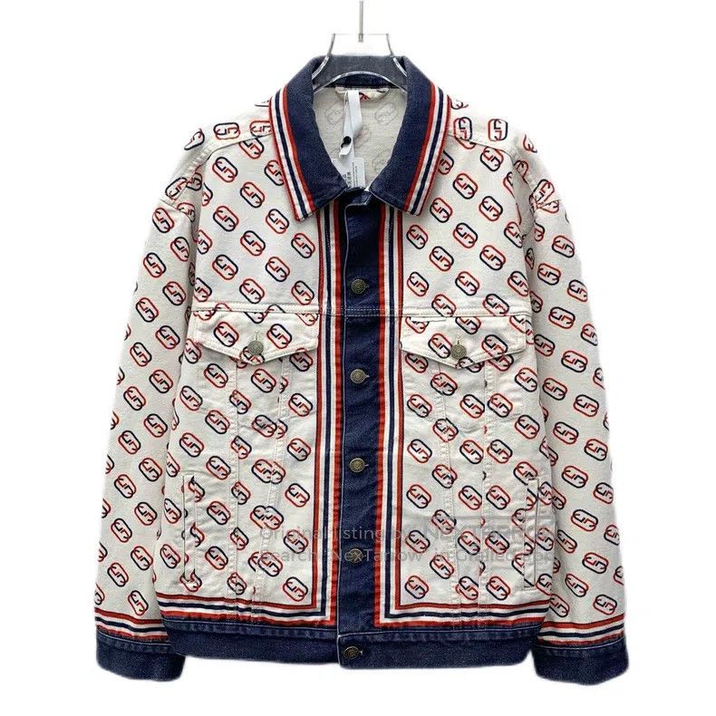 Gucci Gucci Colour-blocked striped logo printed full-print lapel Size US S / EU 44-46 / 1 - 1 Thumbnail
