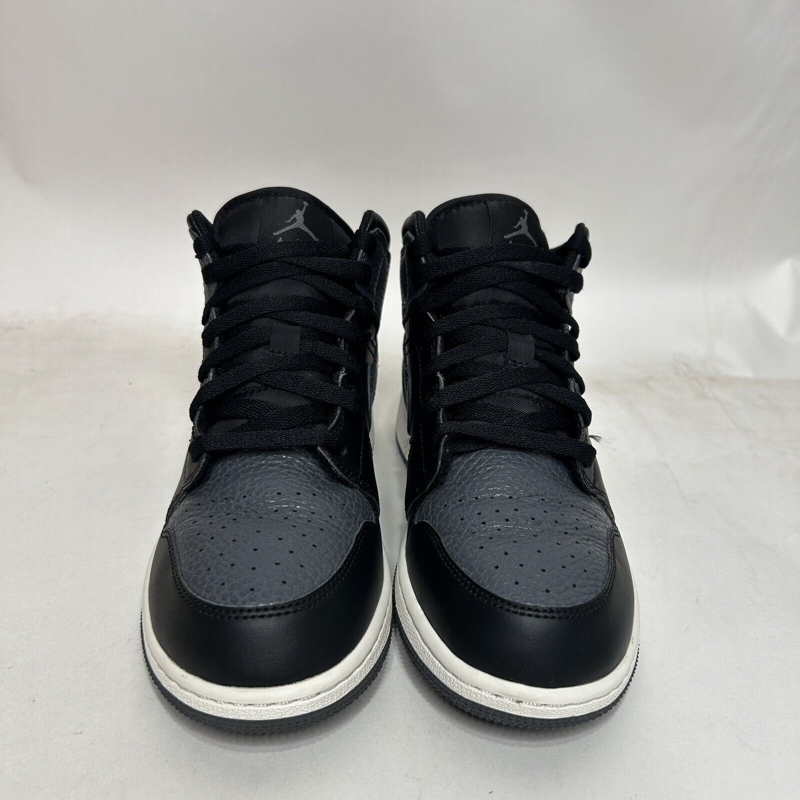 Nike Nike Shoes Air Jordan 1 Mid Retro GS “Black Grey” 2024 Size US 8.5 / IT 38.5 - 2 Thumbnail