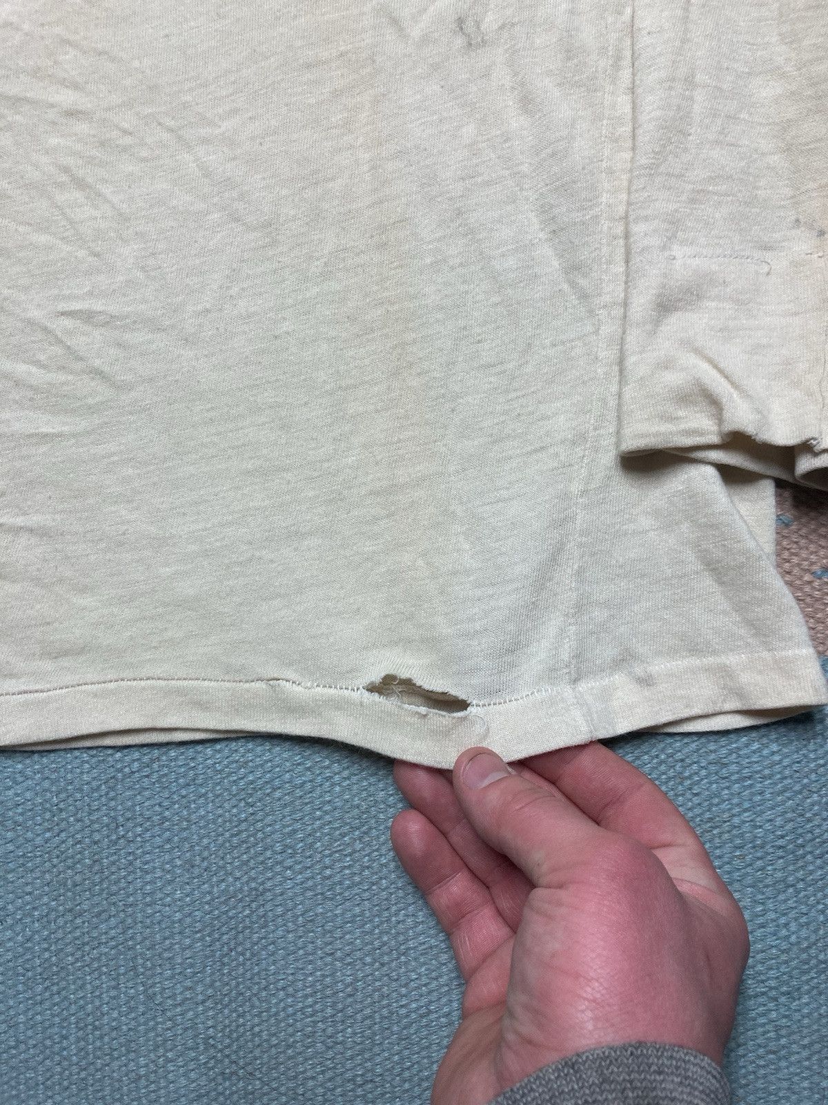 Van Heusen × Vintage Vtg 60s polo shirt Van Heusen acrylic distressed blank XL Size US XL / EU 56 / 4 - 8 Thumbnail
