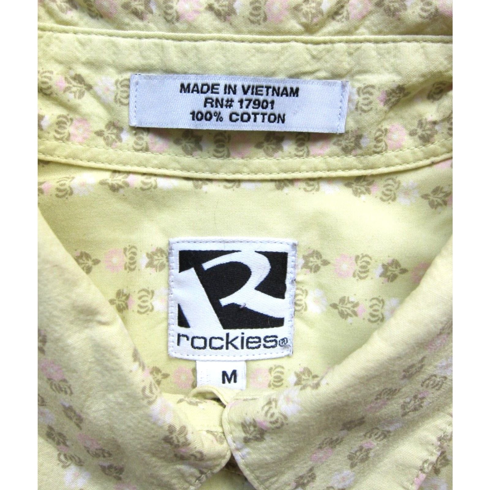 Vintage Rockies 100% Cotton Yellow Floral Long Sleeve Western Shirt M Size M / US 6-8 / IT 42-44 - 3 Thumbnail