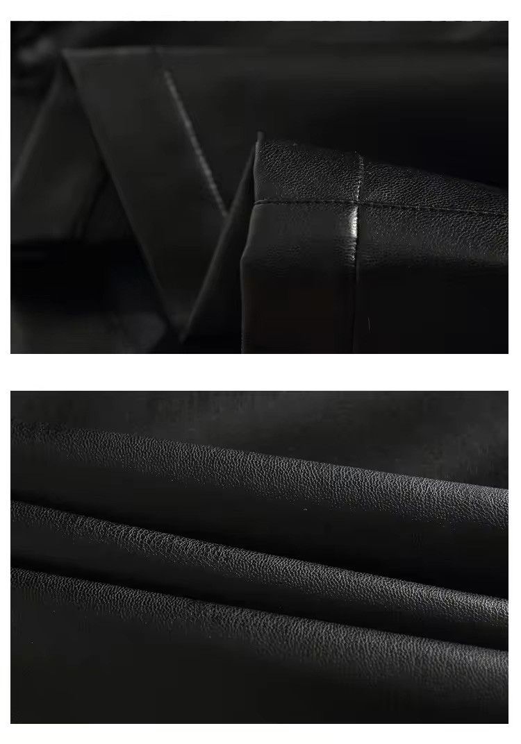 Japanese Brand × Vintage Multi-Pockets Black PU Leather Pants Size US 31 - 9 Thumbnail