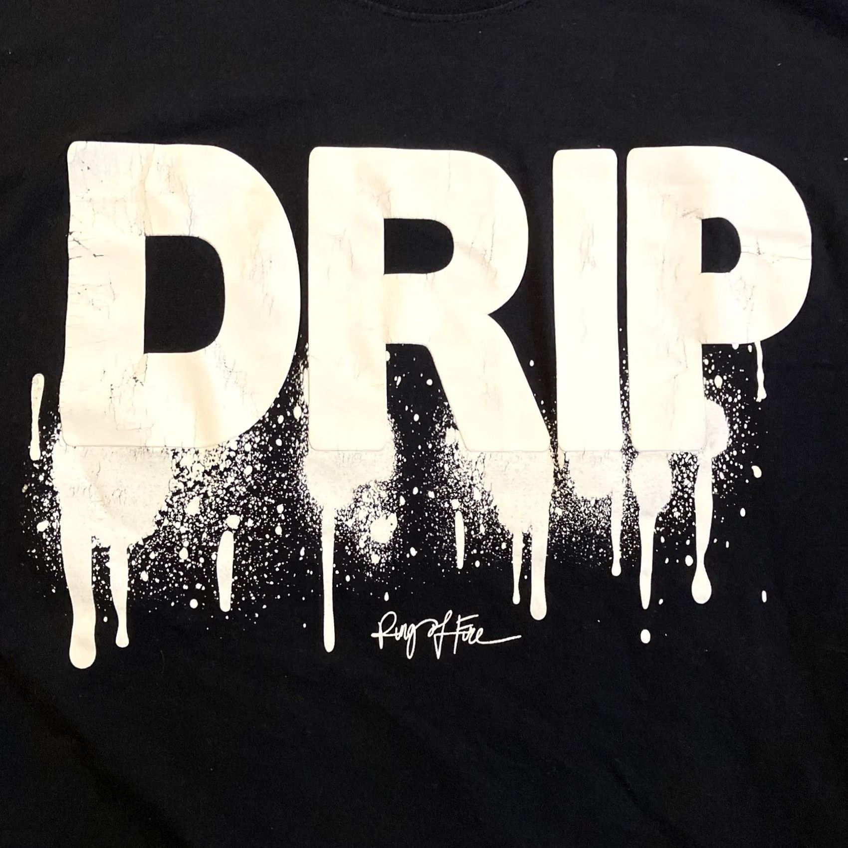 Ring Of Fire VINTAGE: No Ring of Fire T-Shirt Black Crew Neck Short Sleeve 2XL XXL Drip Graphic Men Cadence Hip Hop Logo Classic Cotton Knit Easy Care Size US XXL / EU 58 / 5 - 2 Thumbnail