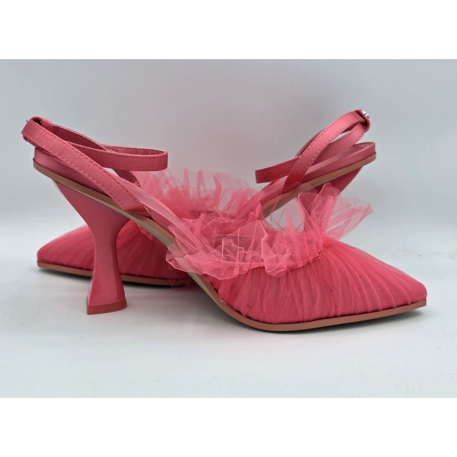 Vintage Circus NY by Sam Edelman Michelle Heeled Pumps Pointed Toe 7.5 M Punk Pink Sandal Women Slide Punk Pink 7.5 Mens Womens Girls Boys Size US 8 / IT 38 - 5 Thumbnail
