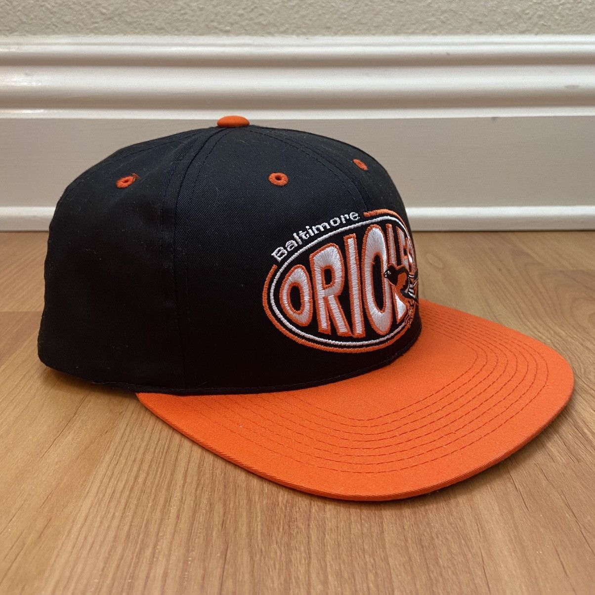 MLB MLB Baltimore Orioles Logo Vintage 90s Snapback Hat Size ONE SIZE - 3 Thumbnail