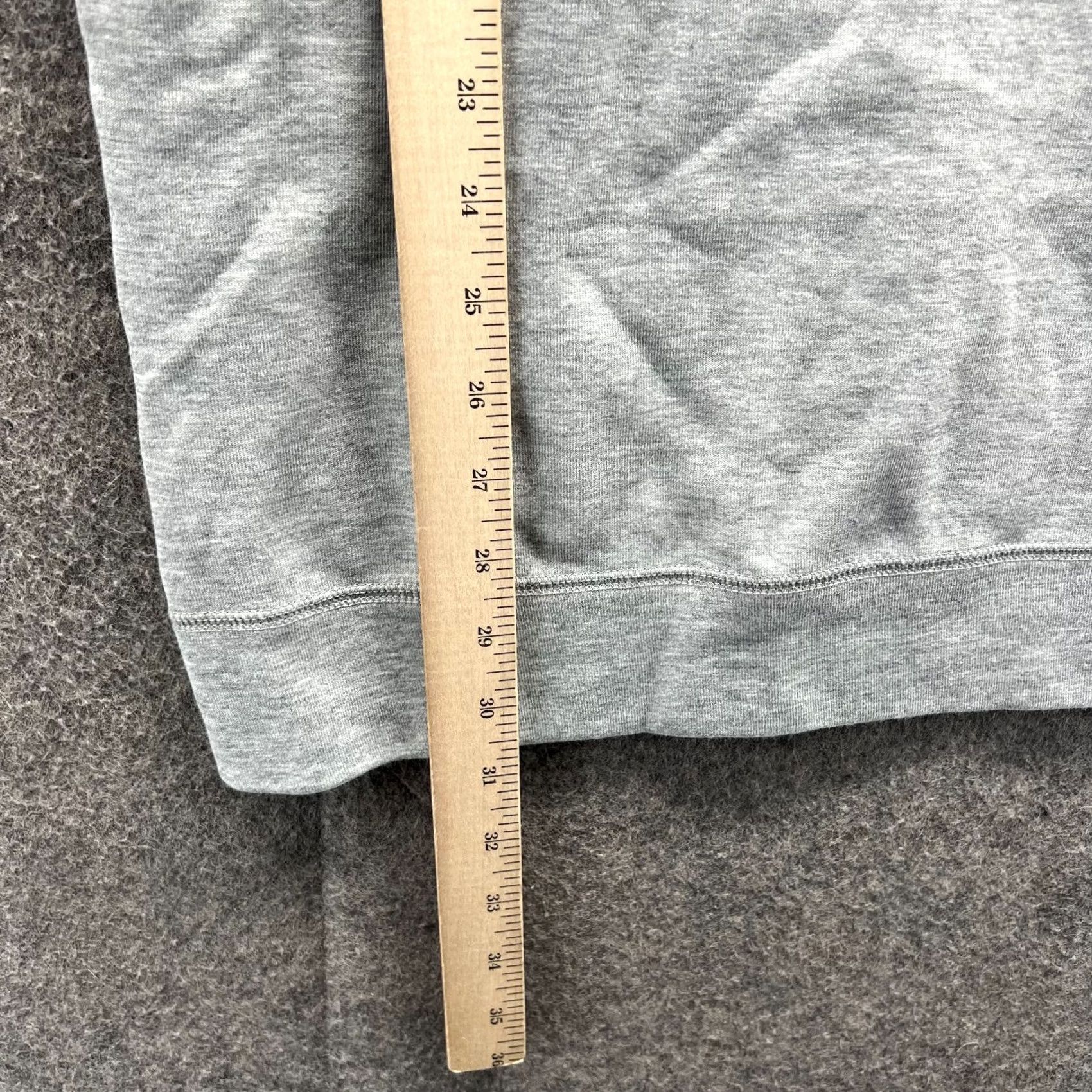 Nike VINTAGE Nike Shirt Dress Womens XS Heather Gray Tech Pockets Crew Neck Fleece Knee Length Short Sleeve Pockets Casual Womens XS Gray Nike Shirt Dress Size XS / US 0-2 / IT 36-38 - 4 Thumbnail