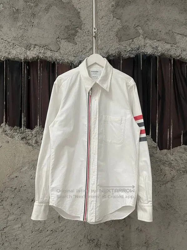Thom Browne Thom Browne White Long Sleeve Shirt for Men . Size US M / EU 48-50 / 2 - 1 Thumbnail