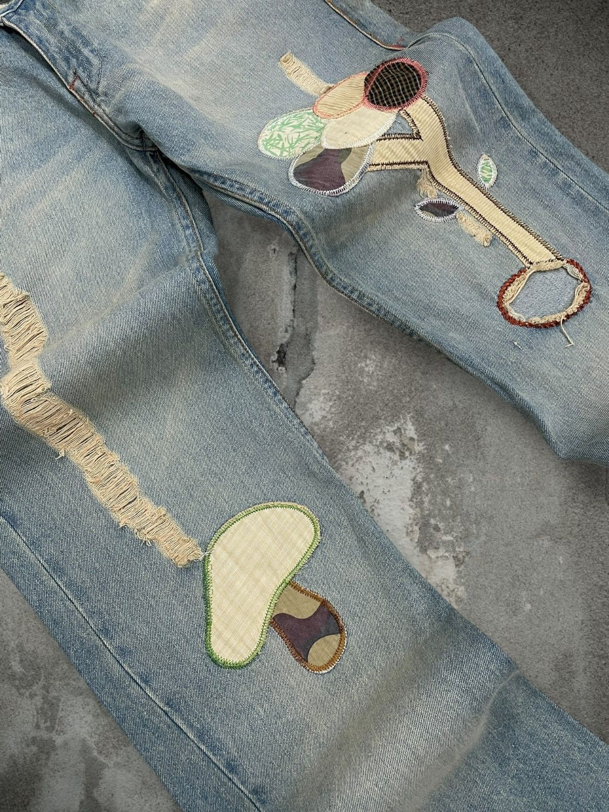 Tornado Mart Vintage Og 90s Japan Fancy Collection Patchwork Flared Denim Size US 32 / EU 48 - 8 Thumbnail