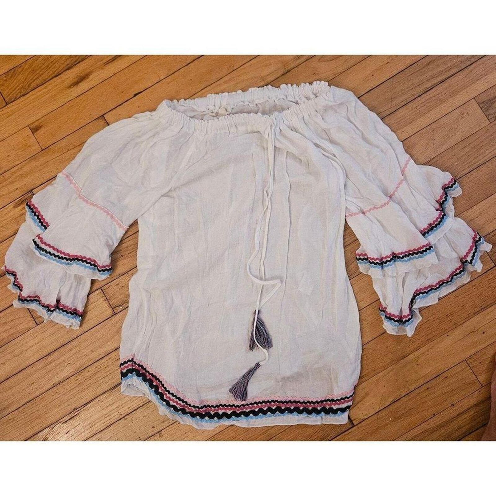 The Unbranded Brand Surf gypsy zigzag trim tunic Size M / US 6-8 / IT 42-44 - 2 Thumbnail