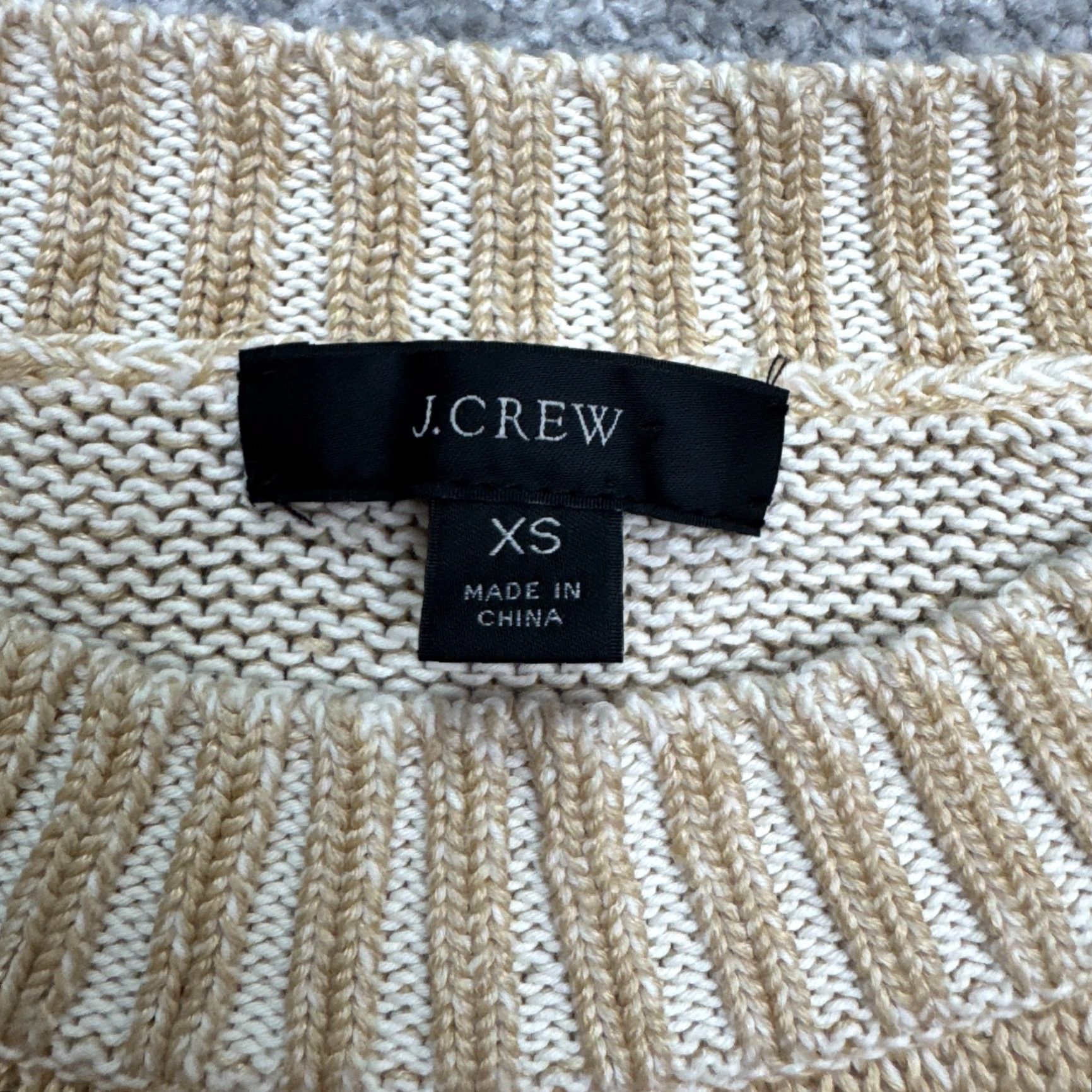 J.Crew J.Crew Pullover Sweater Womens XS Tan Beige Marled Crew Neck Knit Stretch - Classic Casual Knitwear XS Beige Womens Size XS / US 0-2 / IT 36-38 - 6 Thumbnail
