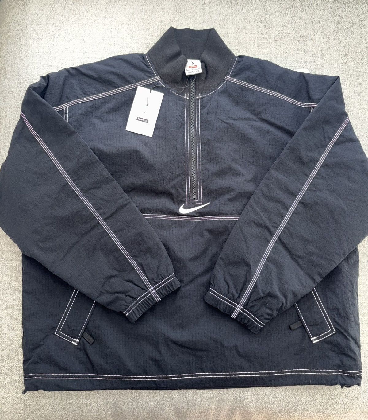 Supreme Supreme x Nike Ripstop Pullover “Black” Size US S / EU 44-46 / 1 - 2 Thumbnail