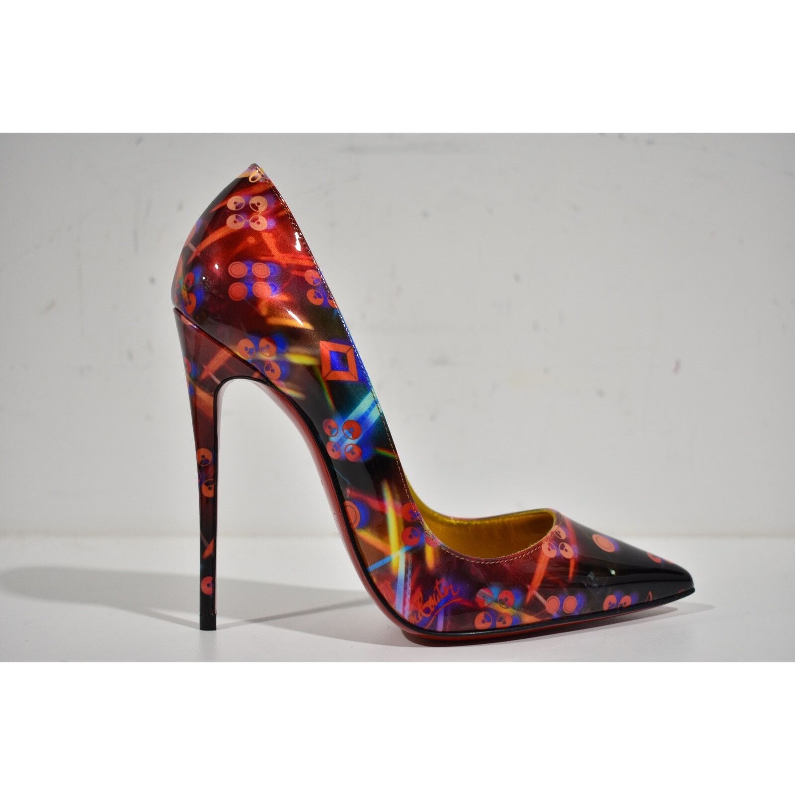 Christian Louboutin So Kate 120 Patent Discolaser Red Stiletto Heel Pump 37 Size US 7 / IT 37 - 2 Thumbnail