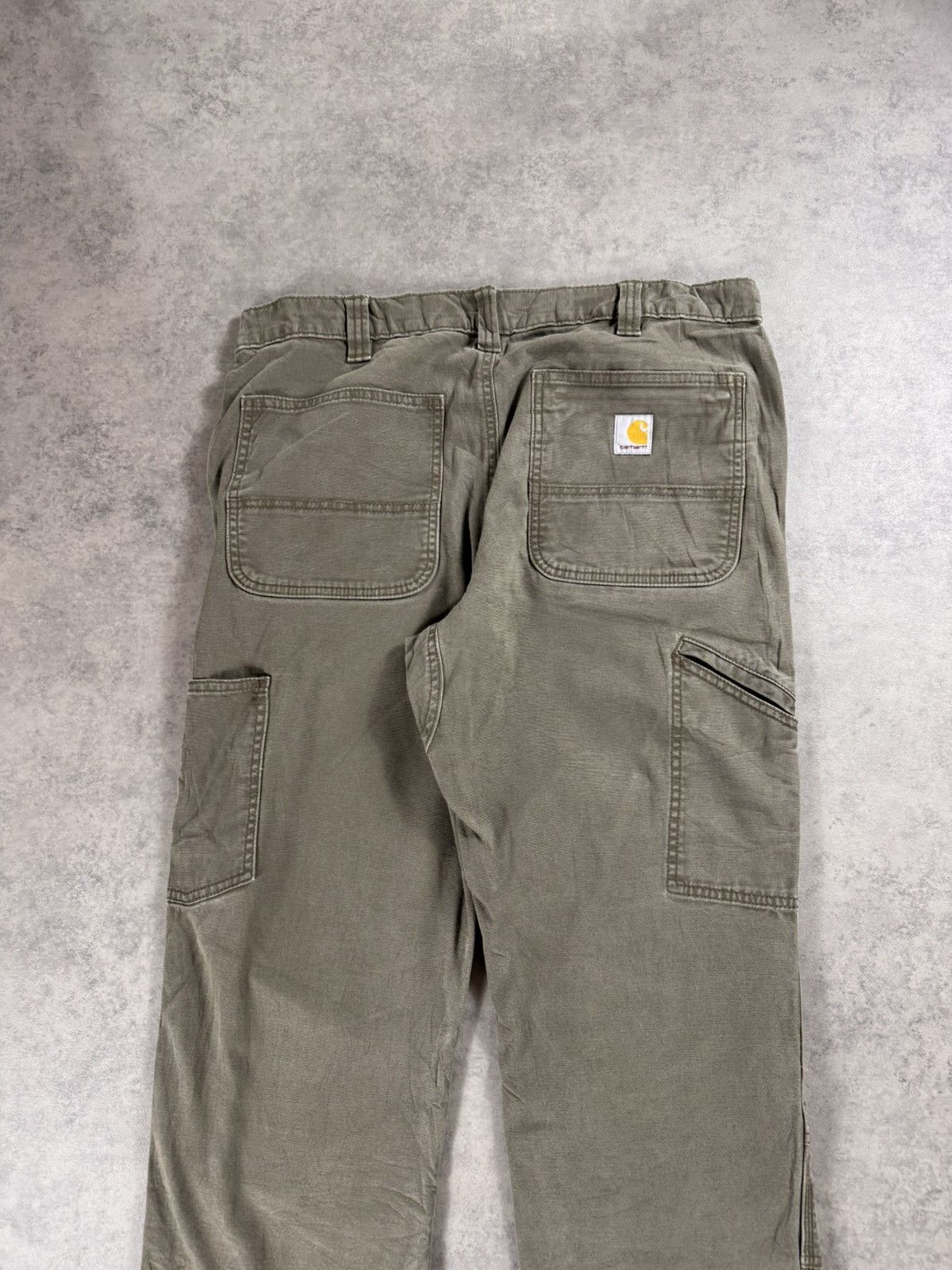 Carhartt Vintage faded olive green carhartt workwear pant Size US 36 / EU 52 - 3 Thumbnail