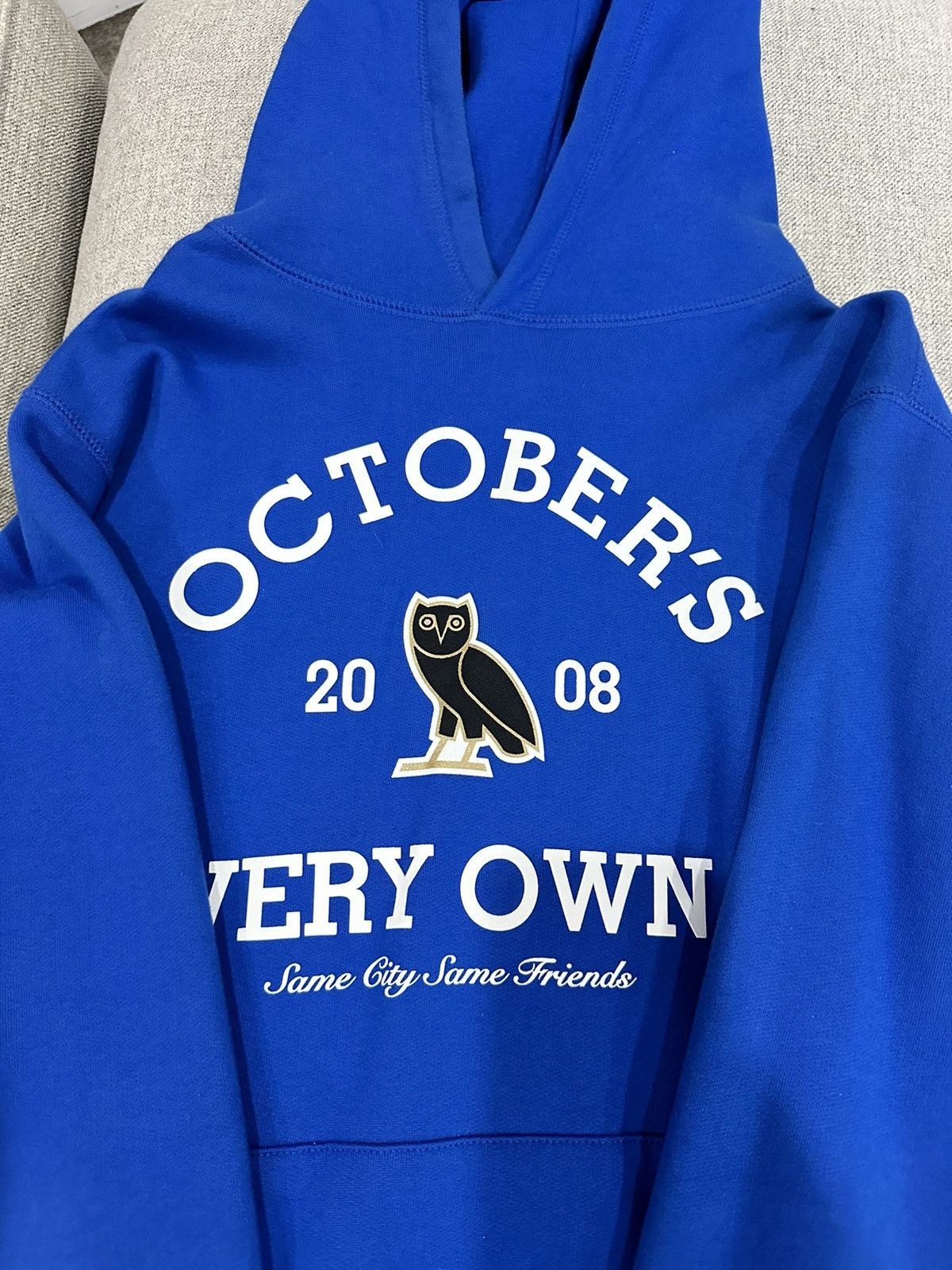 Drake × Octobers Very Own OVO Collegiate Hoodie Royal Blue SS21 | Grailed