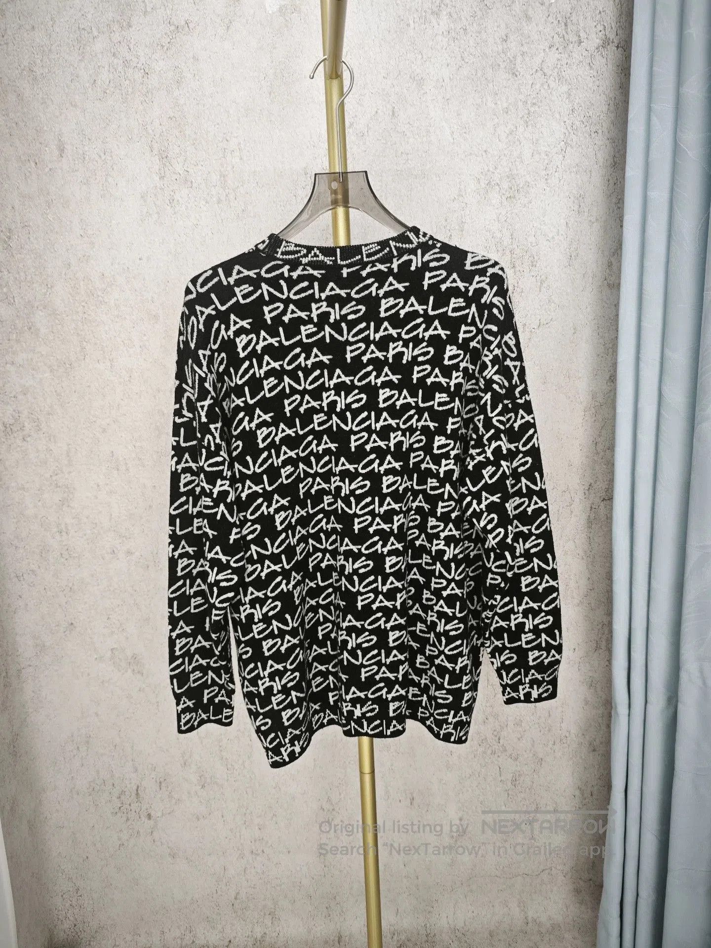 Balenciaga Balenciaga All-Letter Print Sweater. Size US L / EU 52-54 / 3 - 5 Thumbnail