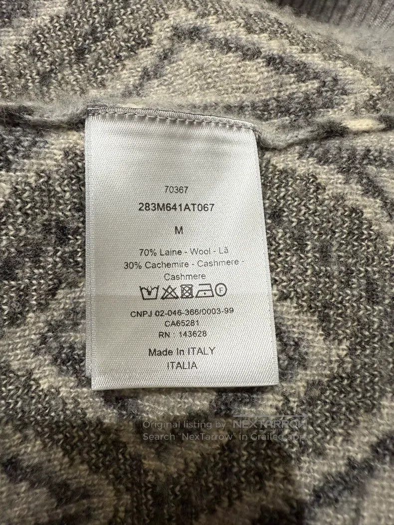 Dior Dior Diamond pattern wool sweater Size M / US 6-8 / IT 42-44 - 4 Thumbnail