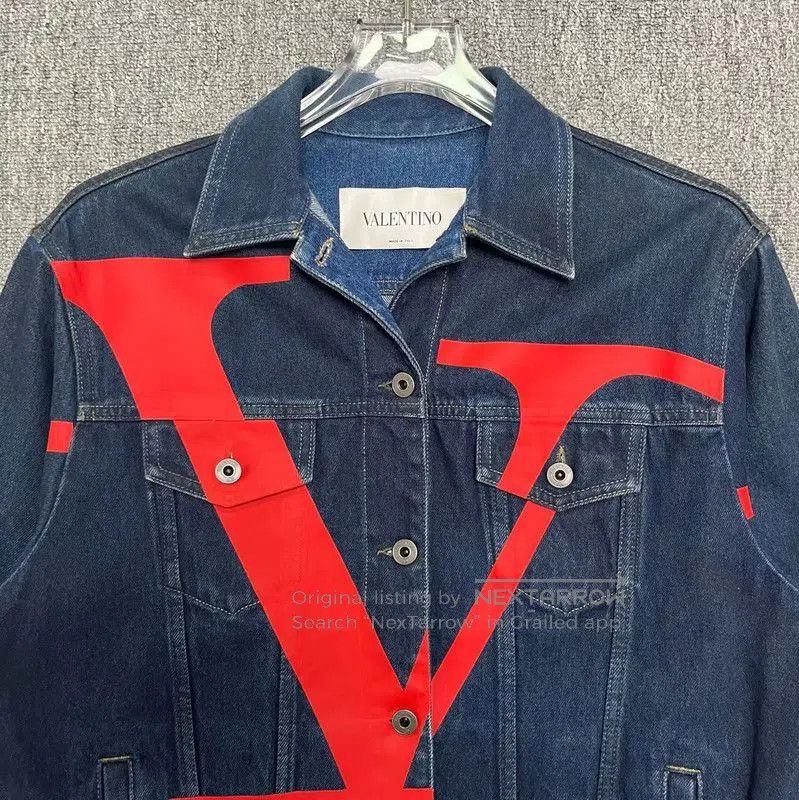 Valentino Valentino Blue Denim Women's Jacket with Logo . Size M / US 6-8 / IT 42-44 - 4 Thumbnail