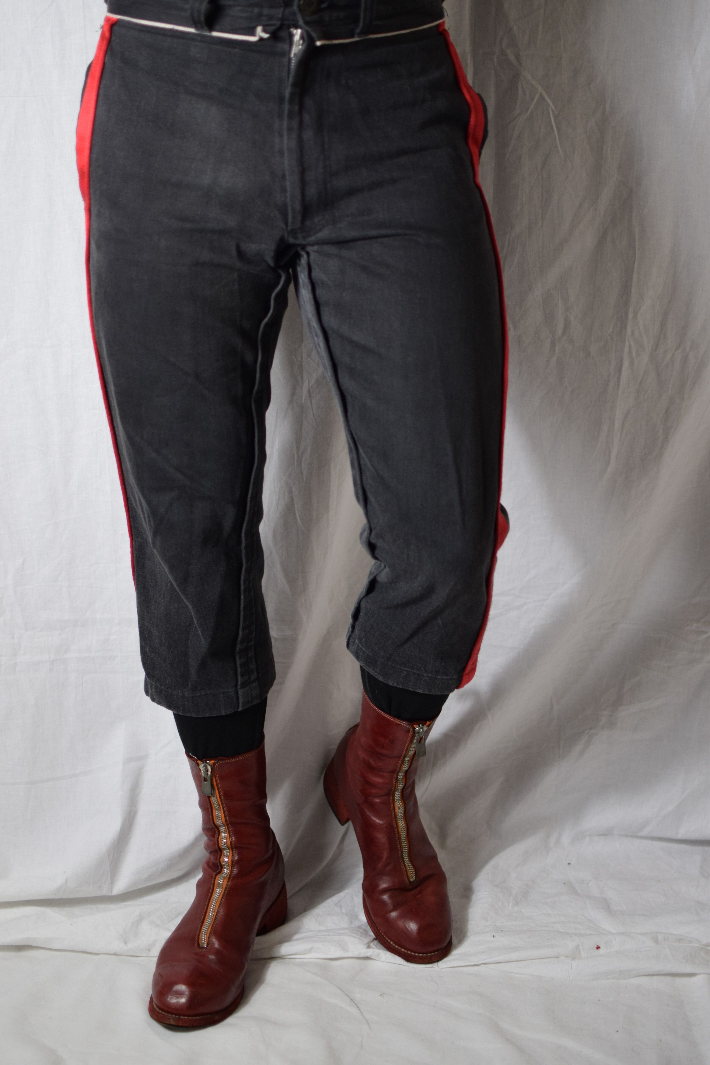 Yohji Yamamoto YYPH Red Stripe Denim Pants - HX-P45-992 Size US 30 / EU 46 - 4 Thumbnail