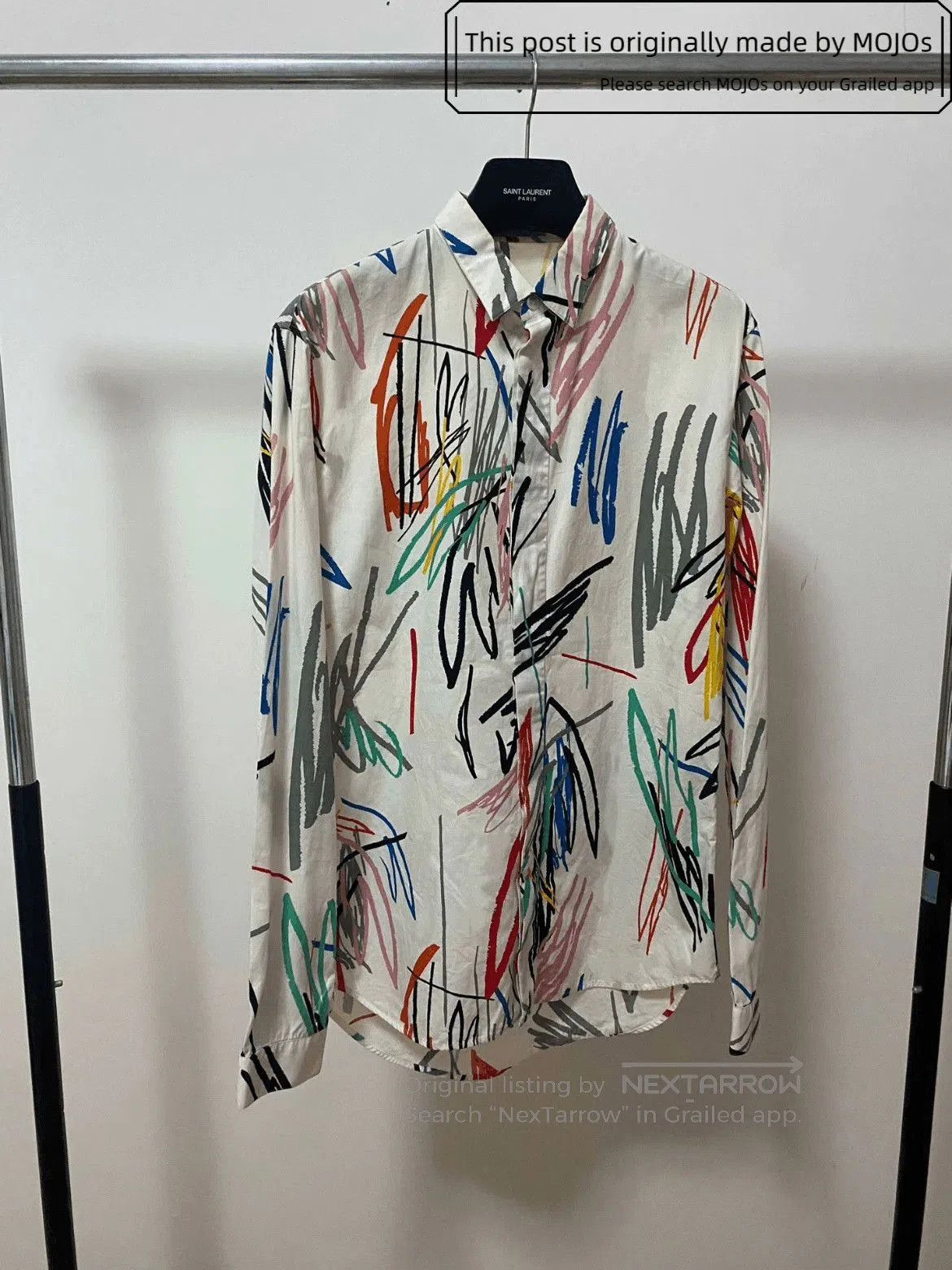 Dior Sz 37 Dior Homme 14AW Painting Pattern Shirt. Size US S / EU 44-46 / 1 - 1 Thumbnail
