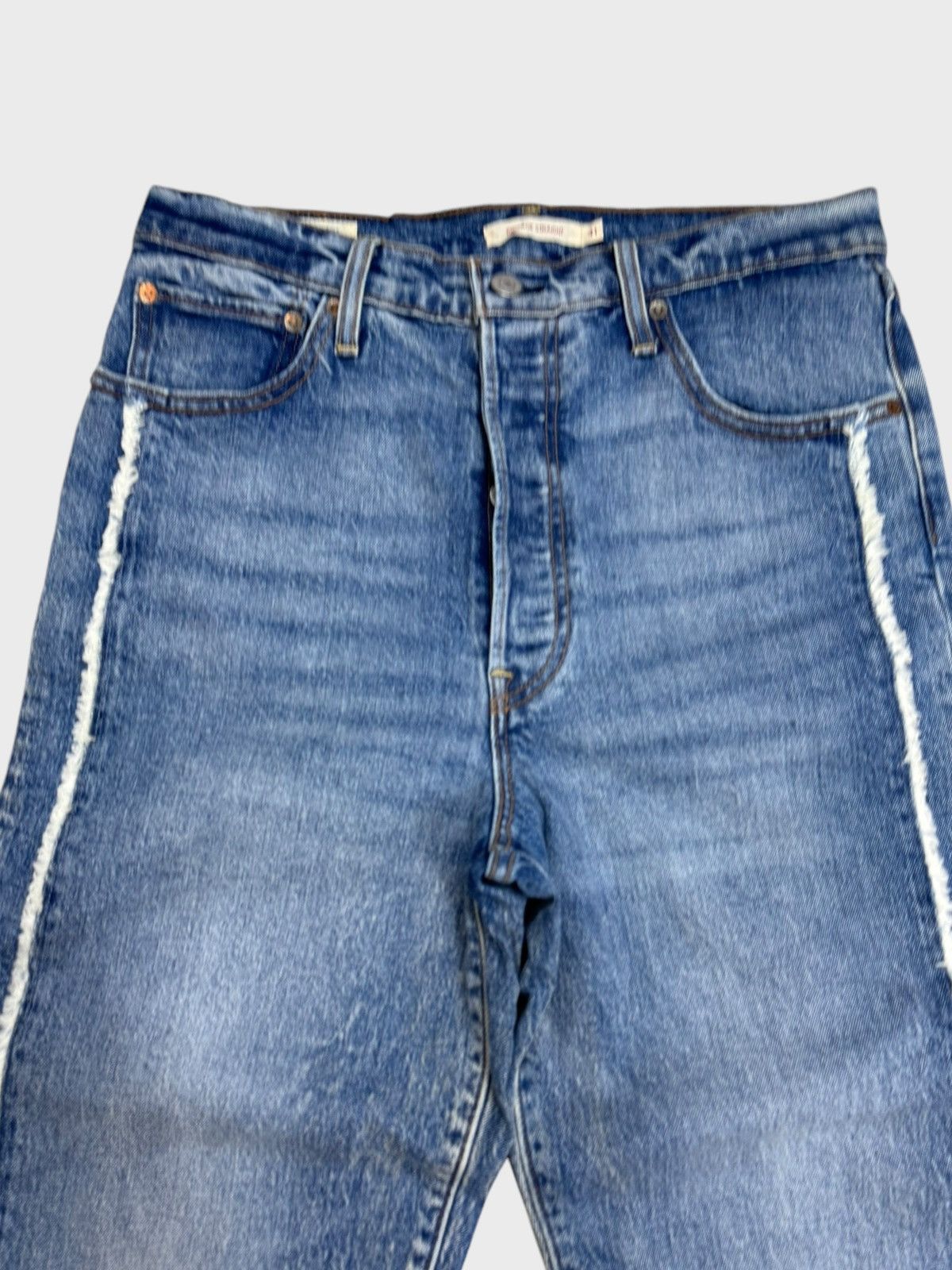 Levi's × Levi's Vintage Clothing Levi's 501 Ribcage Butterfly Button Reconstructed Jeans Size US 30 / EU 46 - 4 Thumbnail