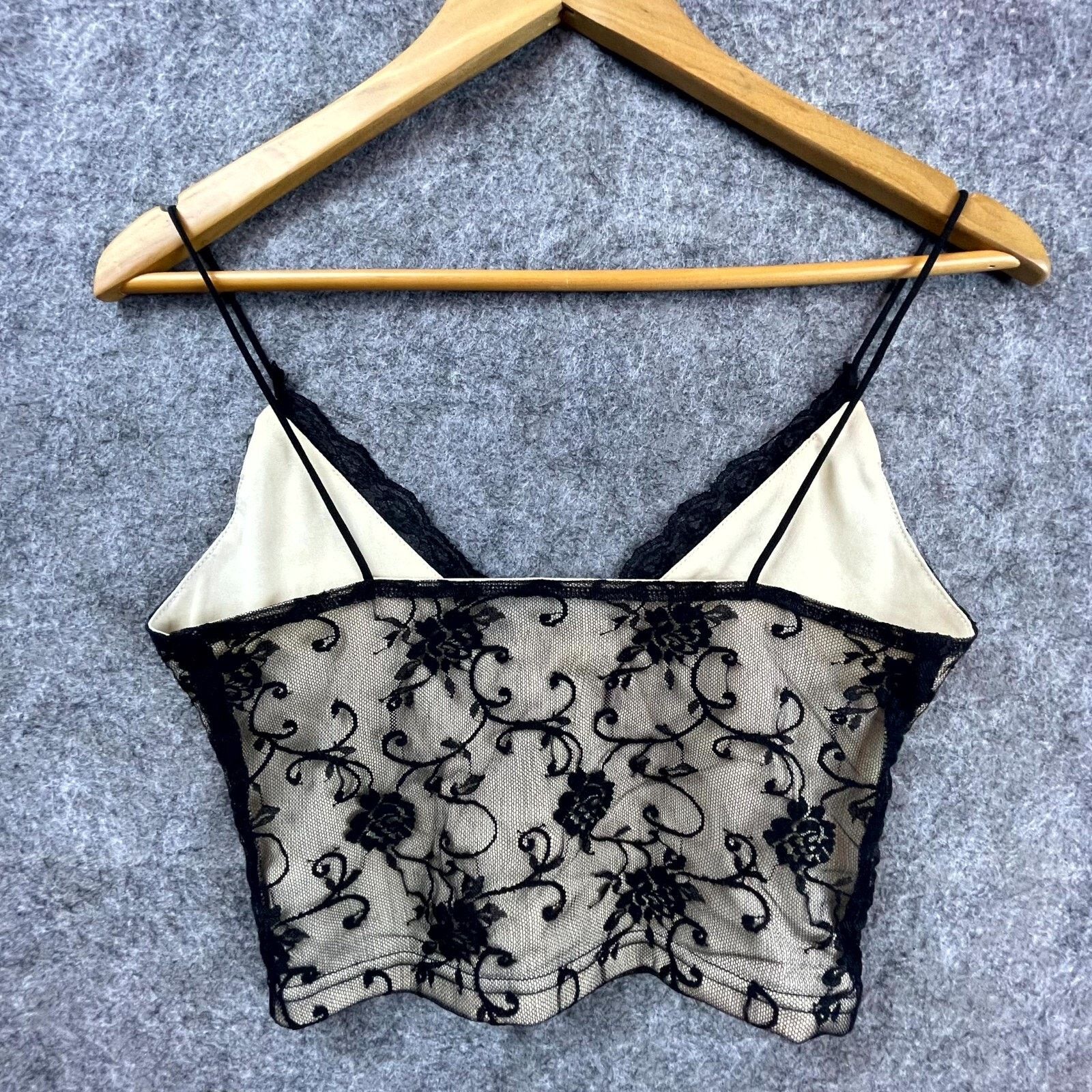 superdown Superdown Crop Top Women XS Black Lace Bralette Whimsigoth Size XS / US 0-2 / IT 36-38 - 2 Thumbnail