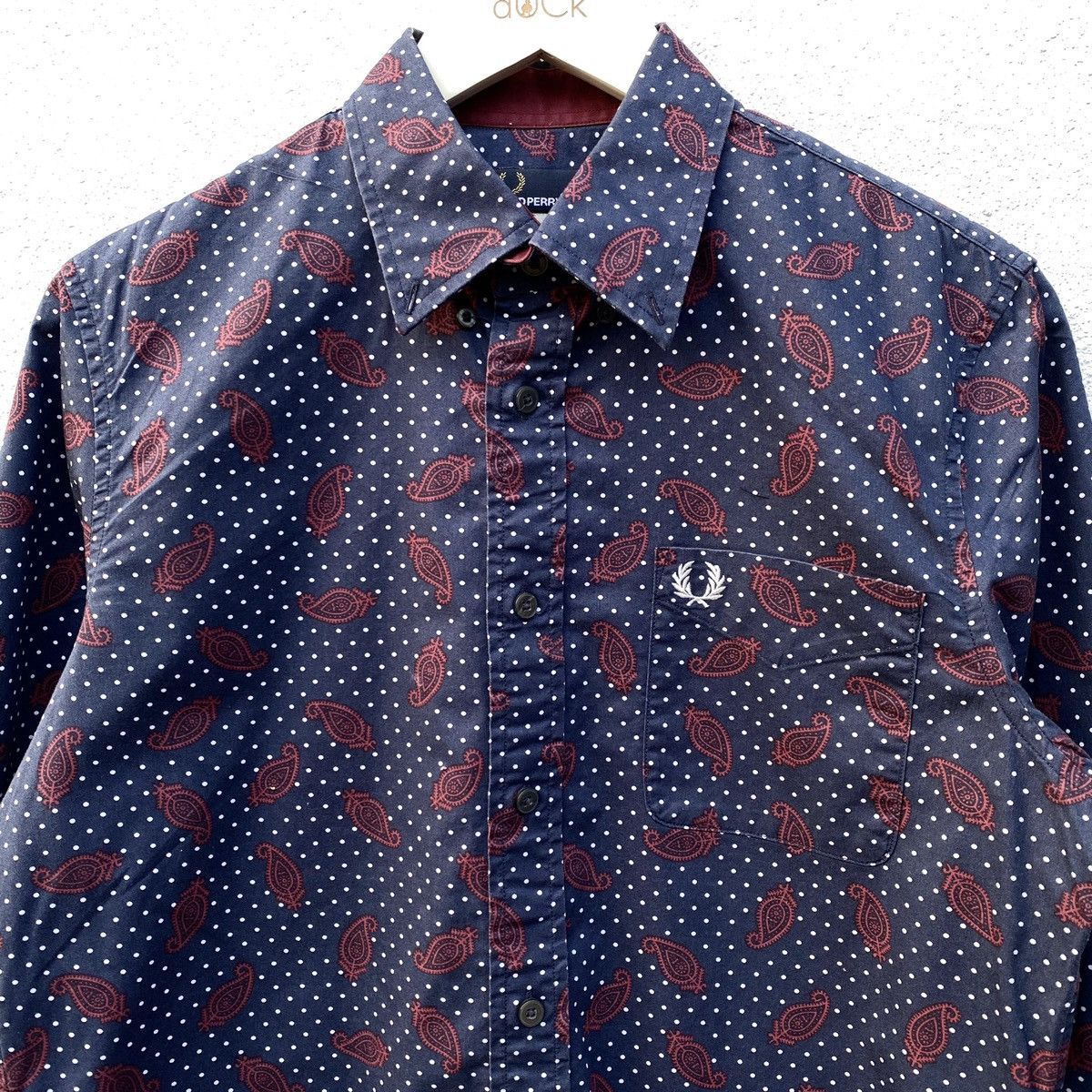 Other FRED PERRY X Drake's London Paisley Polka Dot Longsleeve Tee Size US M / EU 48-50 / 2 - 3 Thumbnail