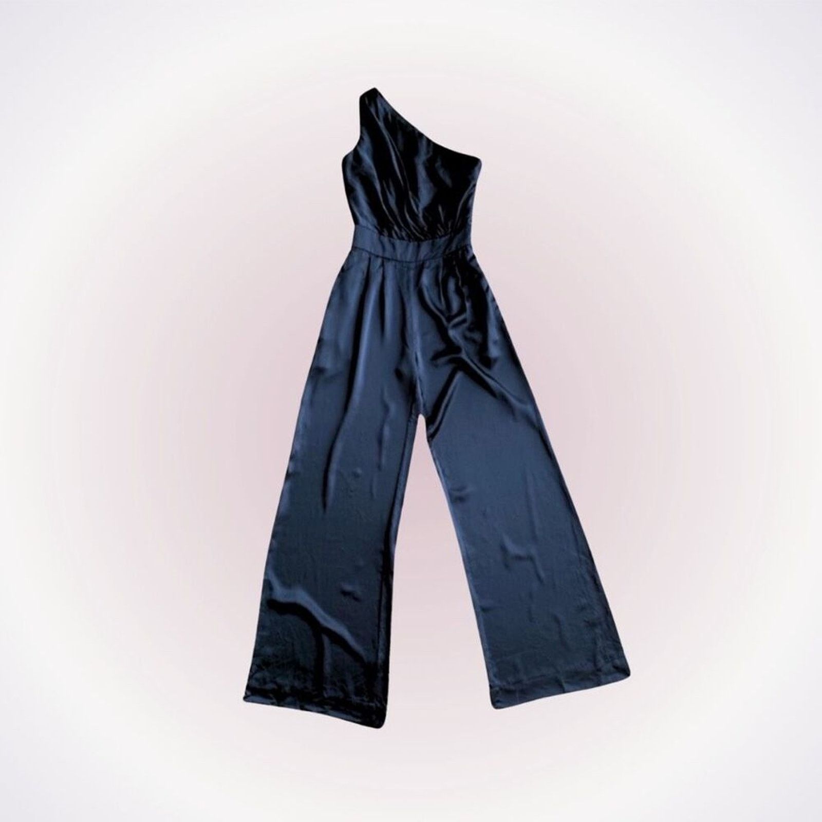 Other ABS Black One Shoulder Jumpsuit | Sz 4, NWT Size 27" / US 4 / IT 40 - 1 Thumbnail