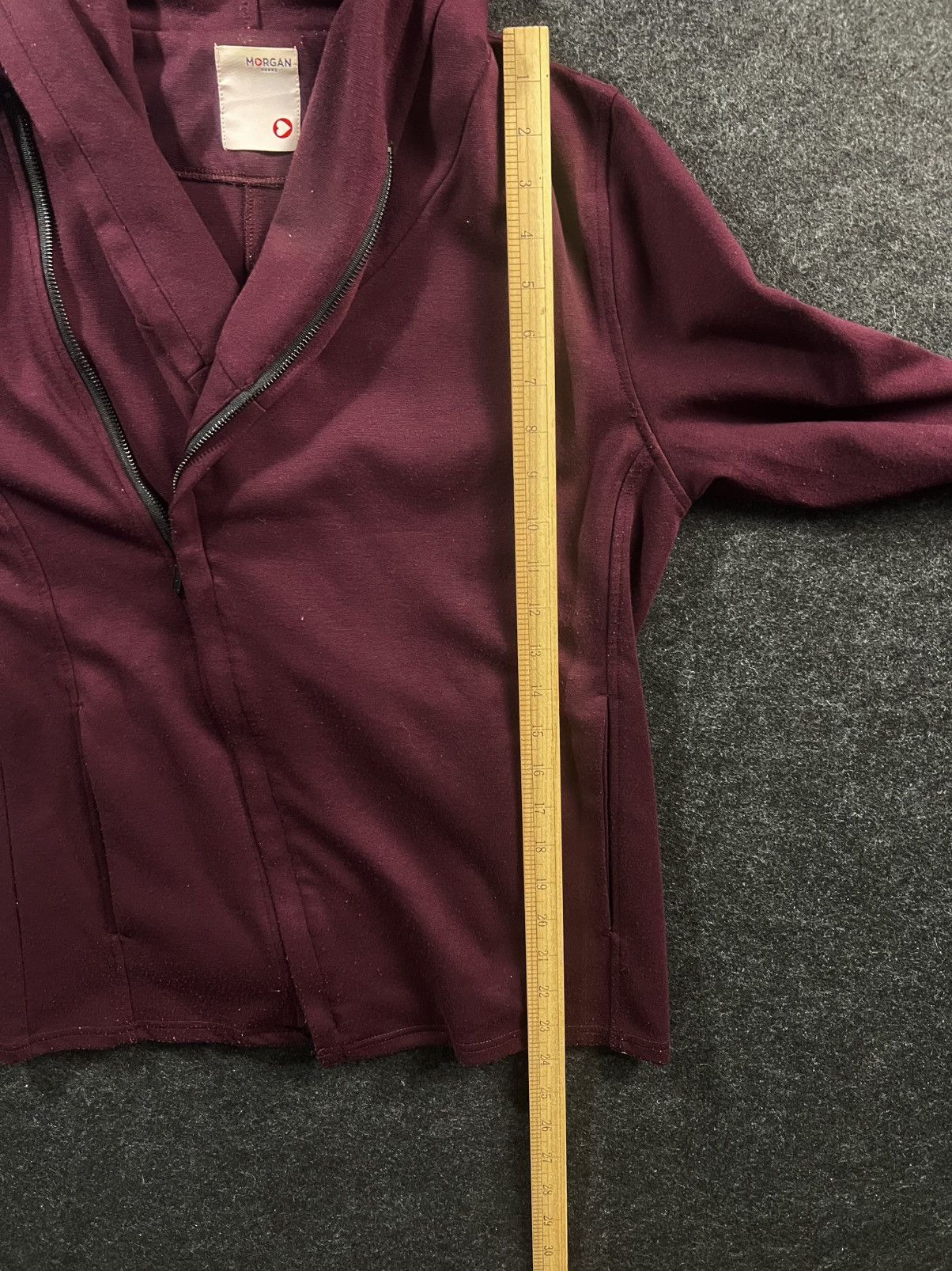 Morgan Homme Morgan Maroon Asymmetrical Hoodie Morgan De Toi Rare Size US S / EU 44-46 / 1 - 6 Thumbnail