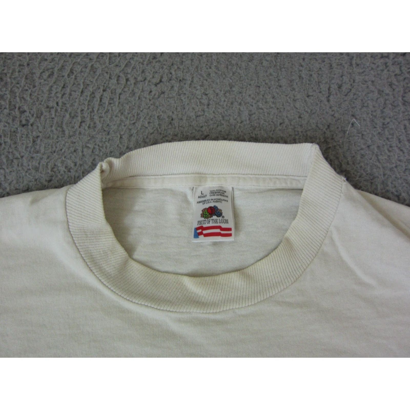 Fruit Of The Loom VINTAGE Fruit of the Loom TESOL Shirt Adult L White 90s Mens Size US L / EU 52-54 / 3 - 3 Thumbnail