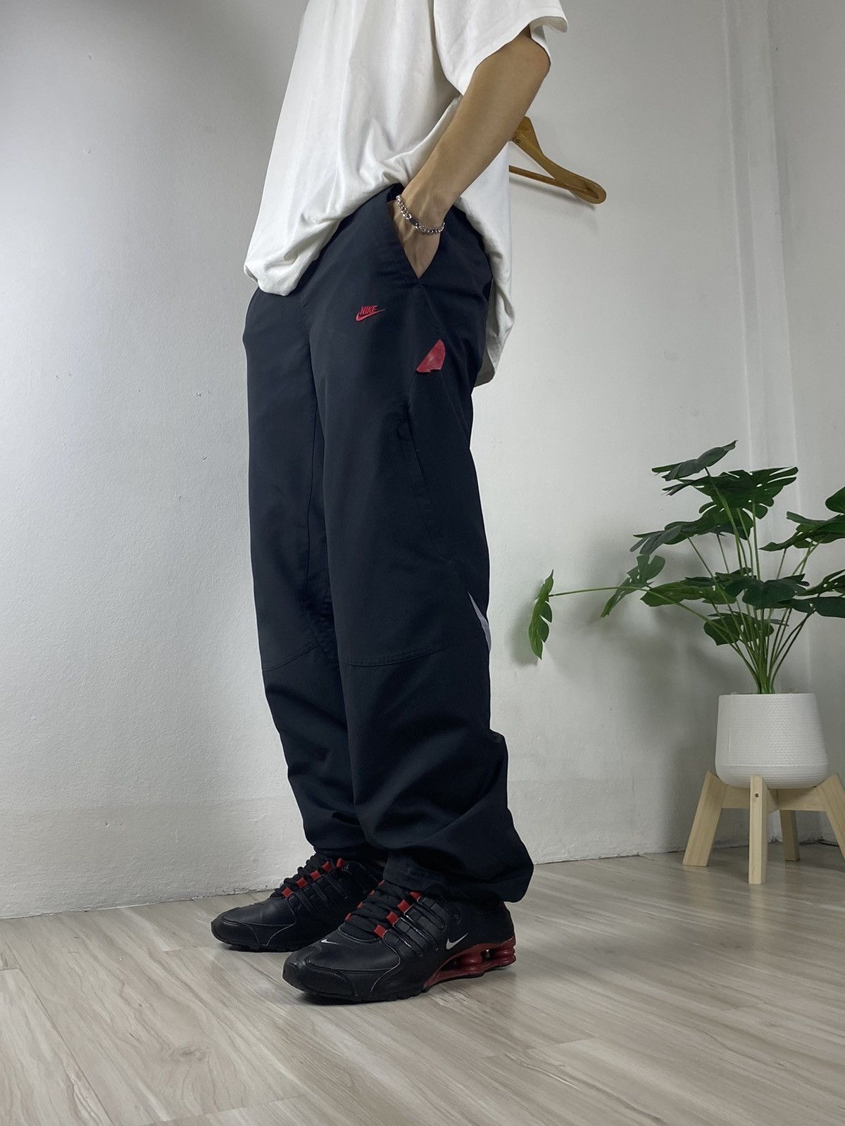 Nike × Vintage Nike Air swoosh Nylon Track Pants Drill Vintage Size US 32 / EU 48 - 1 Thumbnail