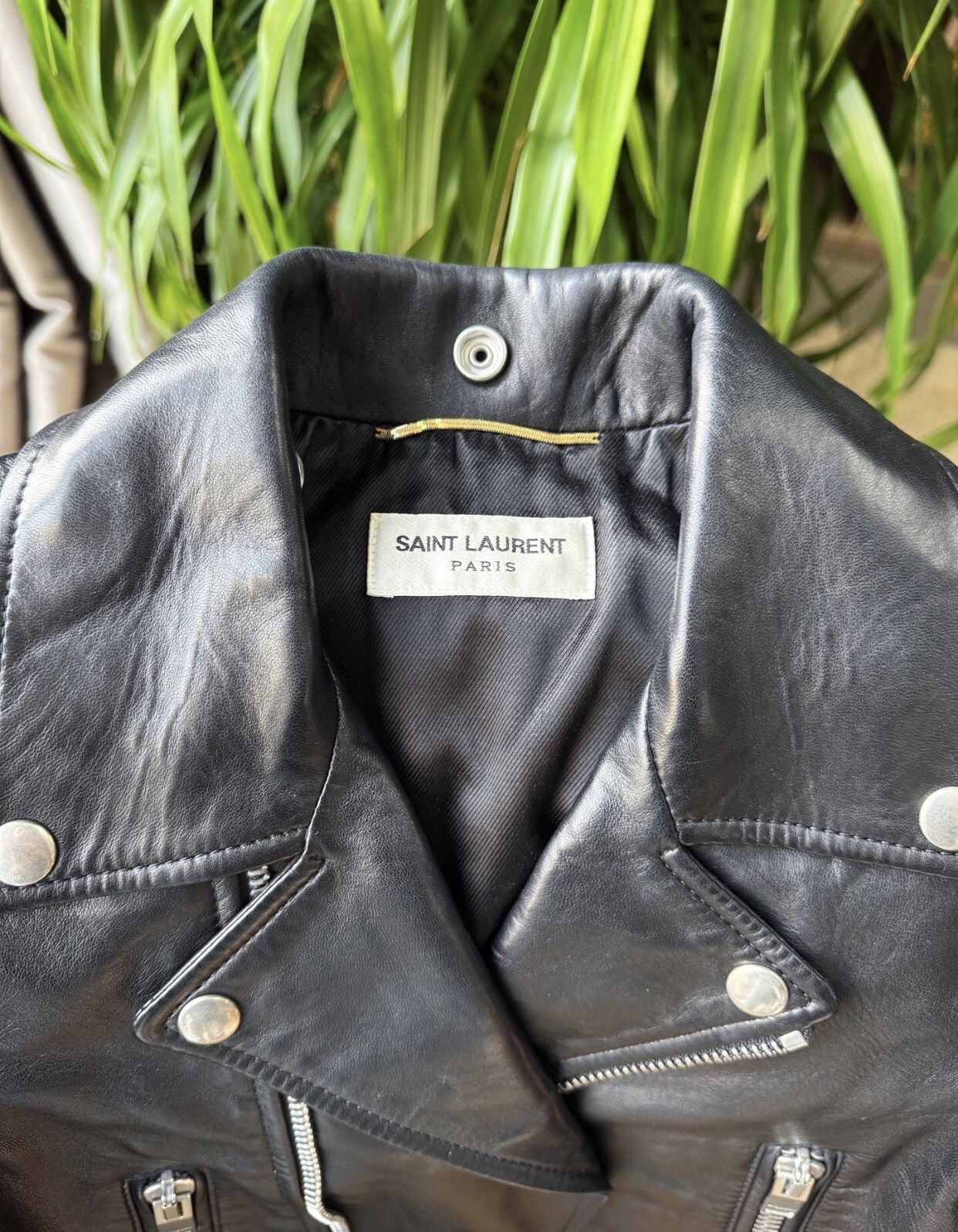 Saint Laurent Paris × Yves Saint Laurent Saint Laurent 16fw sheepskin L01 locomotive leather jacket Size XS / US 0-2 / IT 36-38 - 5 Thumbnail