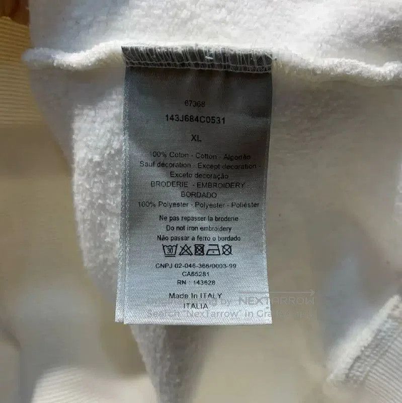 Dior White Cotton Men's Sweatshirt XL Size .