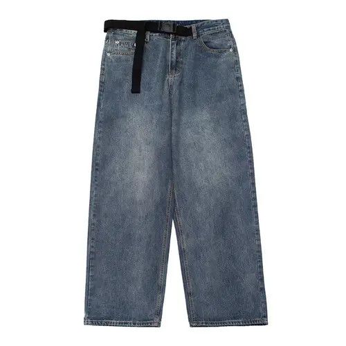 Japanese Brand × Jean Pants Washed distressed street style loose wide-leg jeans Size US 32 / EU 48 - 1 Thumbnail