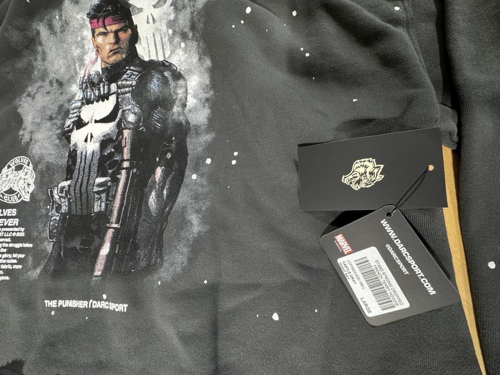 Darc Sport SHE Darc Cropped Black Marvel Punisher Hoodie Size L / US 10 / IT 46 - 3 Thumbnail