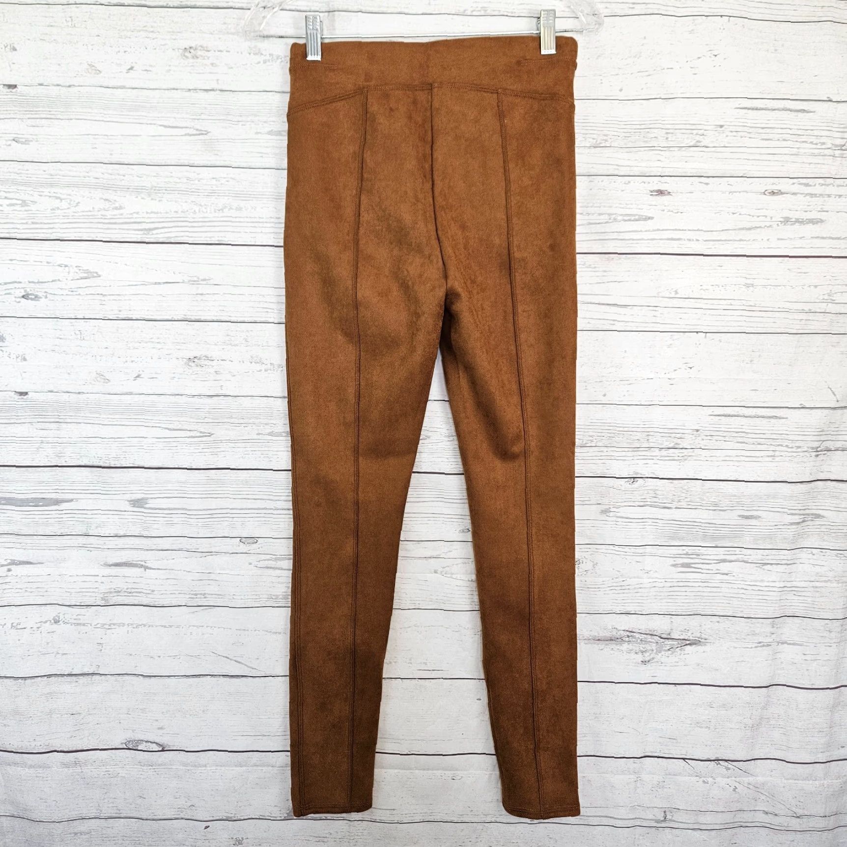 Spanx Spanx Leggings Womens Faux Suede Sz S Rich Caramel Pull On Mid Rise Brown Size 28" / US 6 / IT 42 - 3 Thumbnail