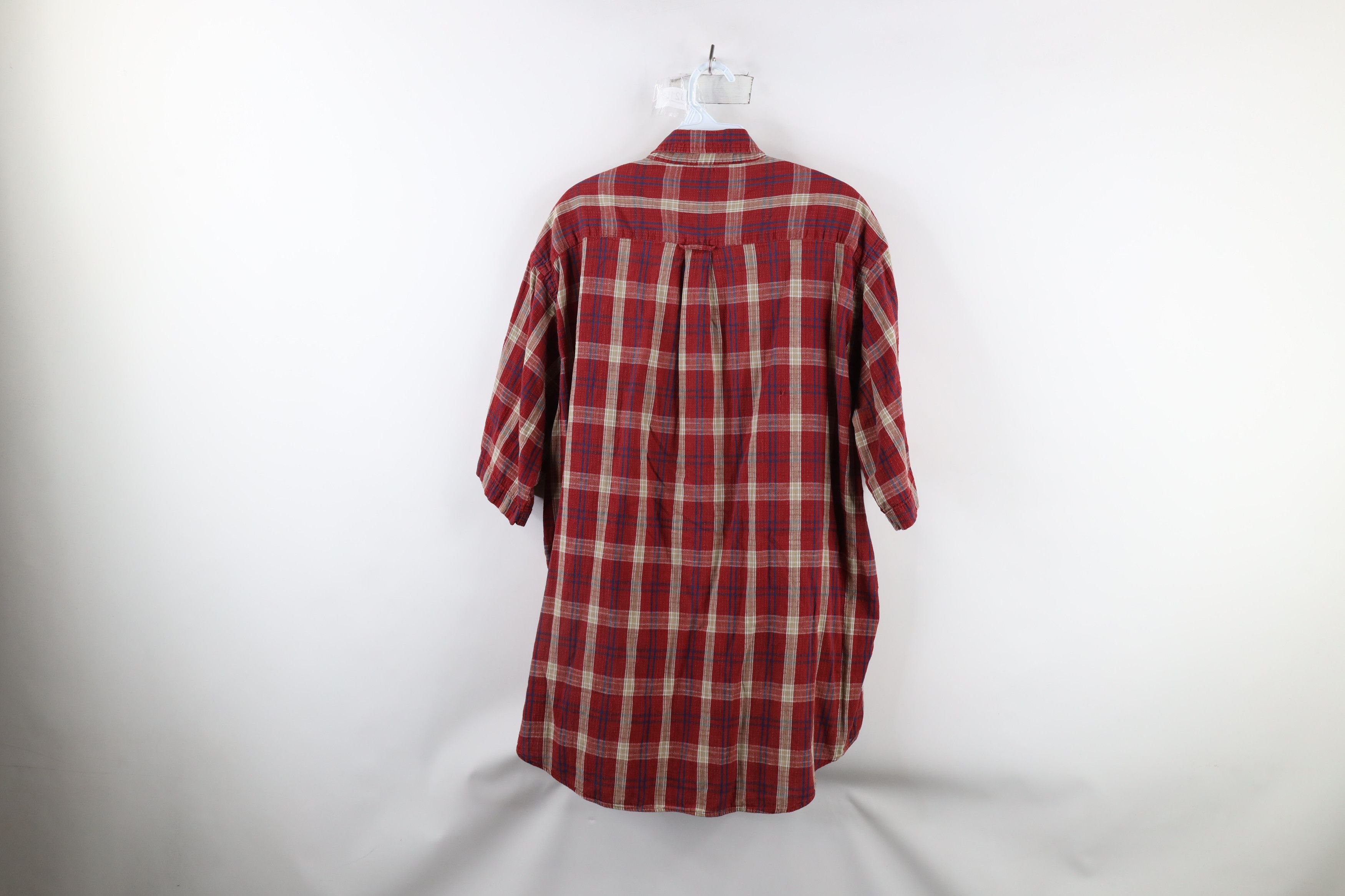 Nautica × Vintage Vintage 90s Nautica Seer Sucker Short Sleeve Button Shirt Size US L / EU 52-54 / 3 - 11 Thumbnail