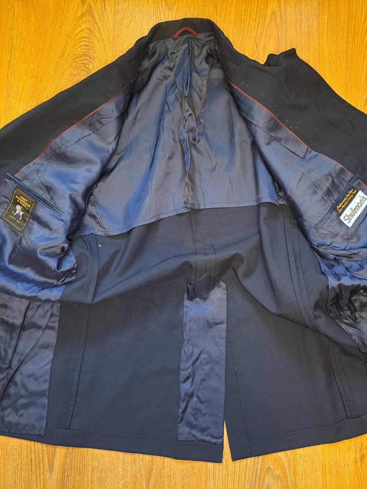 Hart Schaffner Marx VINTAGE Hart Schaffner Marx Suit Jacket Separate 44R Black Size 44R - 8 Thumbnail