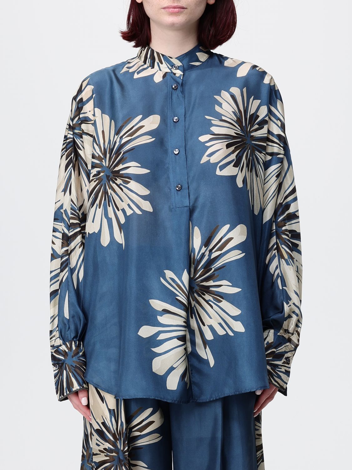 Brunello Cucinelli Brunello Cucinelli Shirt Woman Blue Size M / US 6-8 / IT 42-44 - 1 Thumbnail