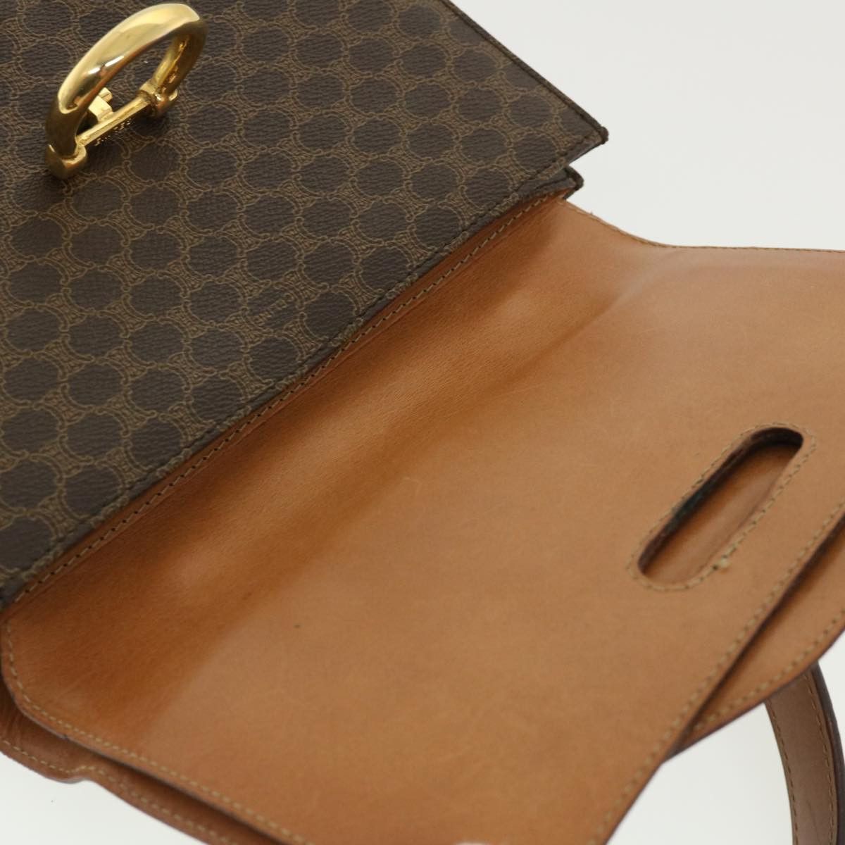 Celine CELINE Macadam Canvas Hand Bag Pvc Leather Brown Size ONE SIZE - 10 Thumbnail