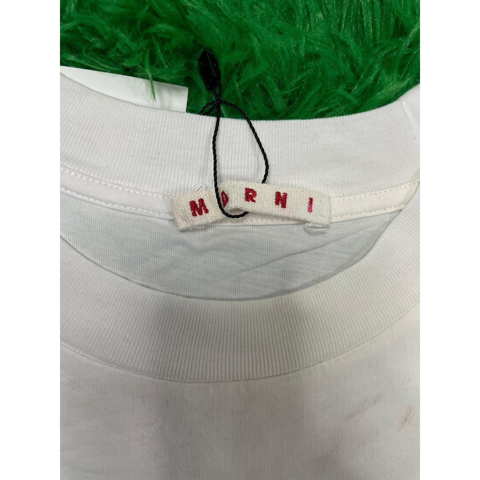 Marni Marni Tee White Black Small Used Size US S / EU 44-46 / 1 - 3 Thumbnail
